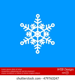 Web line icon. Snowflake