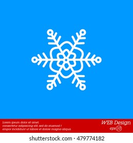 Web line icon. Snowflake