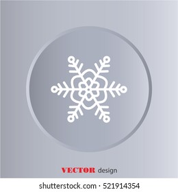 Web line icon. Snowflake
