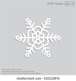 Web line icon. Snowflake