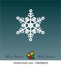 Web line icon. Snowflake
