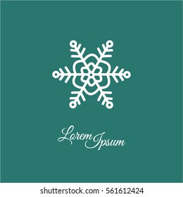 Web line icon. Snowflake