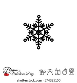 Web line icon. Snowflake