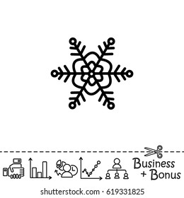Web line icon. Snowflake