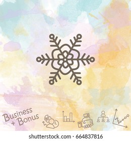 Web line icon. Snowflake