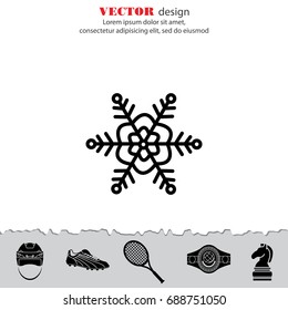 Web line icon. Snowflake