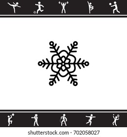 Web line icon. Snowflake