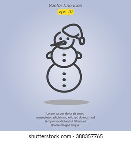 Web line icon. Snowman