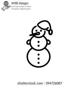 Web line icon. Snowman