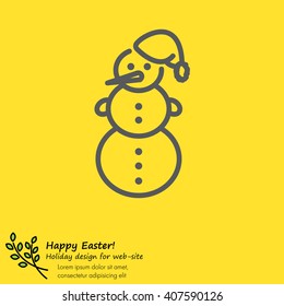 Web line icon. Snowman