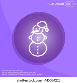 Web line icon. Snowman