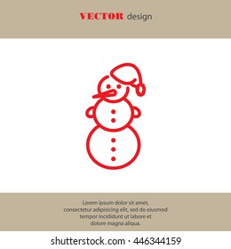 Web line icon. Snowman