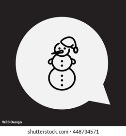 Web line icon. Snowman