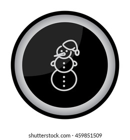 Web line icon. Snowman