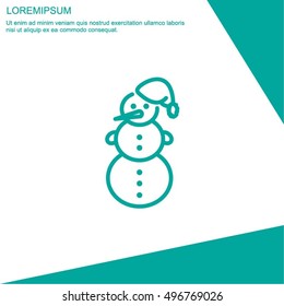 Web line icon. Snowman
