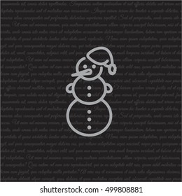 Web line icon. Snowman