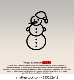 Web line icon. Snowman