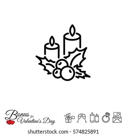 Web line icon. Snowman
