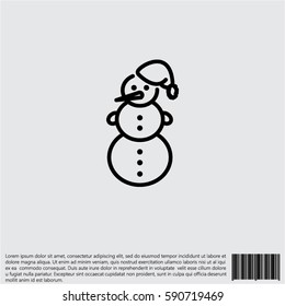 Web line icon. Snowman