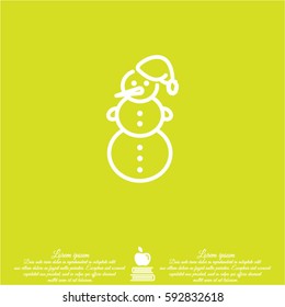 Web line icon. Snowman