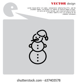 Web line icon. Snowman