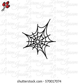 Web line icon. Spiderweb, web icon 