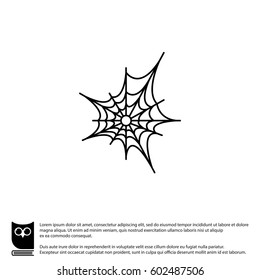 Web line icon. Spiderweb, web icon 