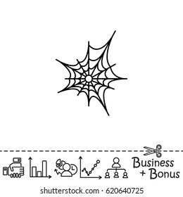 Web line icon. Spiderweb, web icon 