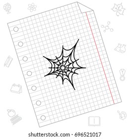 Web line icon. Spiderweb, web icon 