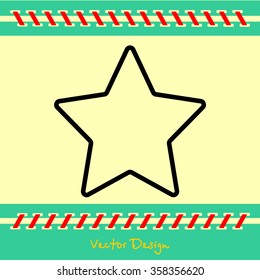 Web line icon. Star (Favorit)