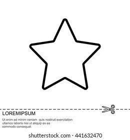 Web line icon. Star (Favorit)