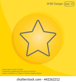 Web line icon. Star (Favorit)