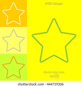 Web line icon. Star (Favorit)