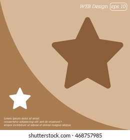 Web line icon. Star (Favorit)