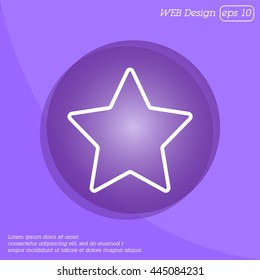 Web line icon. Star (Favorite)