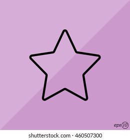 Web line icon. Star (Favorite)