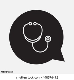 Web line icon. Stethoscope