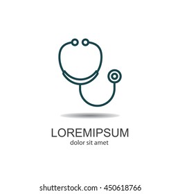 Web line icon. Stethoscope