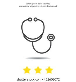 Web line icon. Stethoscope
