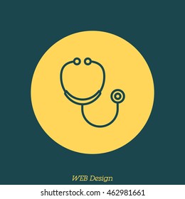 Web line icon. Stethoscope