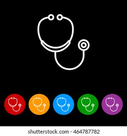 Web line icon. Stethoscope