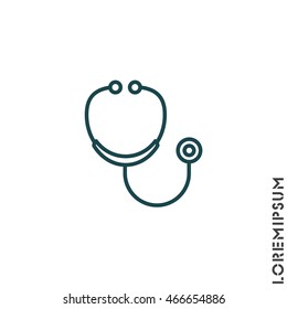 Web line icon. Stethoscope