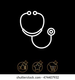 Web line icon. Stethoscope