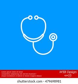 Web line icon. Stethoscope