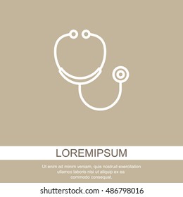 Web line icon. Stethoscope