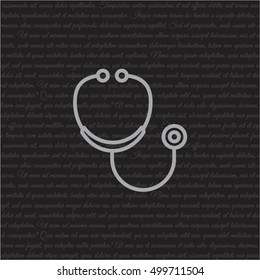 Web line icon. Stethoscope
