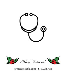 Web line icon. Stethoscope