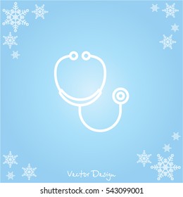Web line icon. Stethoscope