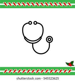 Web line icon. Stethoscope