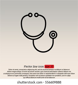 Web line icon. Stethoscope